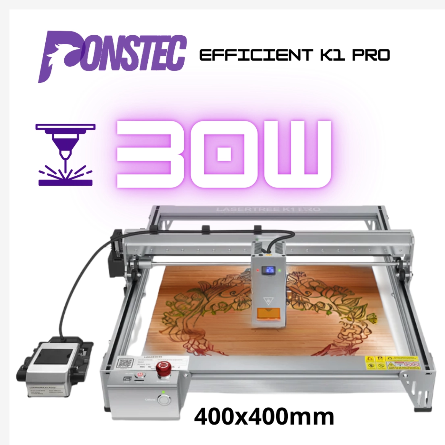 La línea láser diodo Efficien Pro combina precisión, velocidad y versatilidad en un equipo compacto y moderno. Ideal para grabado y corte sobre madera, cuero, acrílico oscuro, cartón, MDF, acero inoxidable pintado y muchos más materiales.
Gracias a su tecnología de alta definición, permite realizar trabajos personalizados, señalética, artículos promocionales, joyería, maquetas y producción en serie con excelente calidad de terminación.
Su diseño eficiente y fácil de usar la convierte en una solución perfecta tanto para emprendimientos como para uso profesional e industrial liviano.