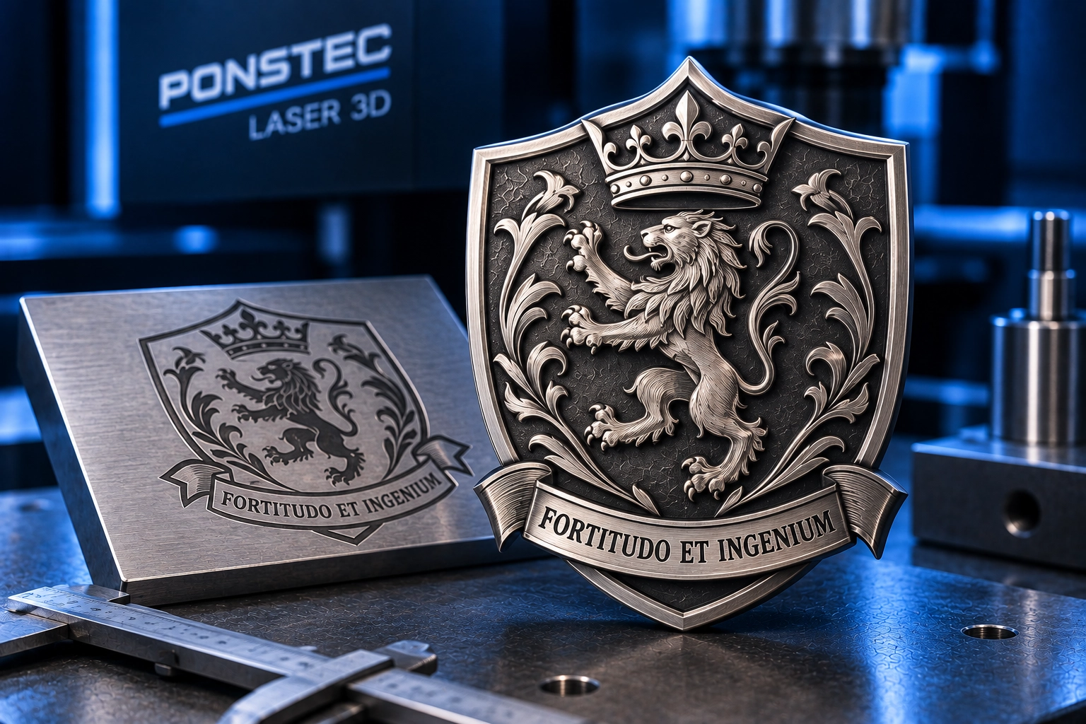 Logos y escudos en relieve 3D