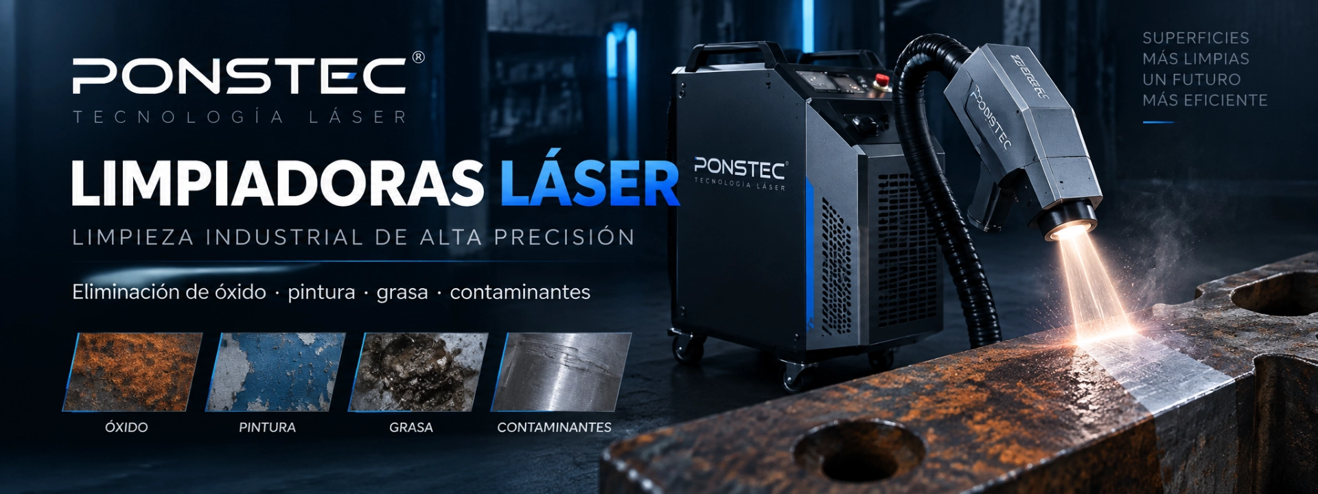 PONSTEC Limpiadoras Láser - Limpieza industrial de alta precisión